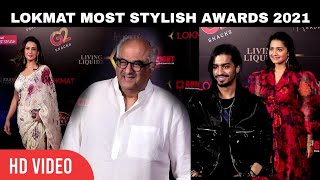 LOKMAT MOST STYLISH AWARDS 2021  Boney Kapoor Preeti Jhangiani Faiz Baloch [upl. by Barnaby]