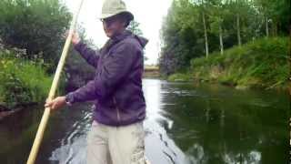 Canoe Poling and Paddling the LOise river France [upl. by Ellered]