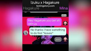 Izuku x Hagakure one shot Depressed Deku Texting story 16 [upl. by Eahsat]