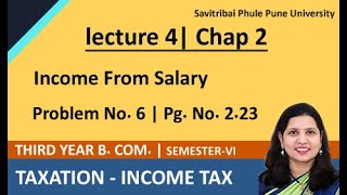 How to calculate Taxable Income from Salary  Problem No6 Pg No 223 [upl. by Ayhtnic]