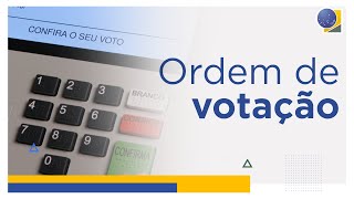 Qual a ordem de votação na urna eletrônica [upl. by Yenor]