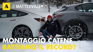 Proviamo a battere il RECORDMAN delle CATENE da neve Quanto ci vuole a montarle [upl. by Merry]