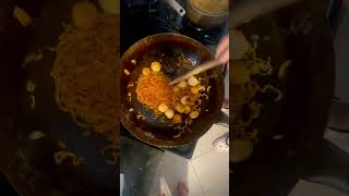 Shin Ramyun stir fry With fish balls ramen stirfry cooking ng [upl. by Enilorac66]