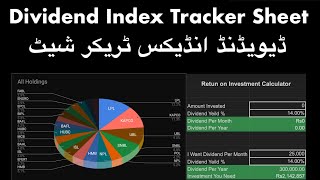 Free Dividend Portfolio Google Sheet  Pakistan Stock Exchange  PSX  Usama Amjad [upl. by Anneuq]