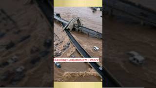 Great Flood in the French town of Coulommiers flooding news storm [upl. by Rafat]