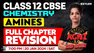 Class 12 CBSE Chemistry  Amines  Full Chapter Revision  Xylem CBSE 11 amp 12 [upl. by Dorolice]