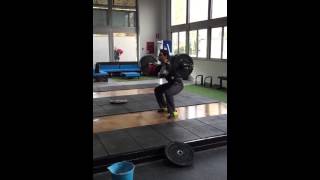 2x6 squat clean tampg 85kg [upl. by Kaehpos]