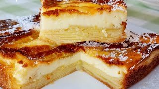 EL POSTRE MÁS RICO Y FÁCIL EN 5 MINUTOS CON 4 MANZANAS y 3 HUEVOS 🍎TARTA DE MANZANA🍏🤤 [upl. by Alisia]