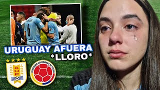 URUGUAY vs COLOMBIA  Reacción de HINCHA URUGUAYA llorando  Copa América 2021 [upl. by Ecargyram]