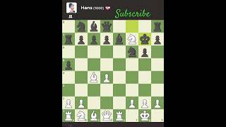 Réti Opening Kingside Fianchetto Variation Hans 1000 Bot chess [upl. by Curley]