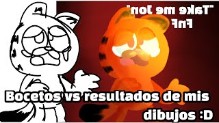 bocetos vs resultados de mis dibujos D [upl. by Adnalahs]