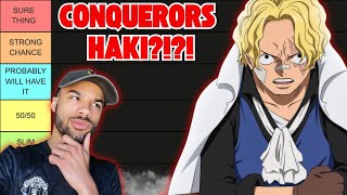 ONE PIECE CHARACTERS CHANCES AT HAVING CONQ HAKI Tier List [upl. by Kraft123]