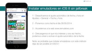 Instala emuladores en iOS 8 sin jailbreak [upl. by Atinyl]