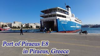 Walking in Greece Port of Piraeus E8 in Piraeus ORANGE ua [upl. by Octavus613]