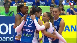 Superliga Feminina de Vôlei 2014  2015  Rio de Janeiro x Osasco  Final [upl. by Eynaffit]