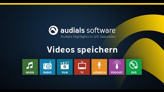 Audials 2016 in 120 Sekunden Videos von VideoStreamingDiensten speichern [upl. by Oimetra255]