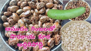 ఆముదం గింజల ముద్ద తో సొరకాయ కూరCastor seeds bottle guard curry in telugu [upl. by Waring]