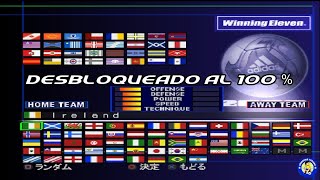 Winning Eleven 2002 desbloqueado al 100 [upl. by Solakcin]