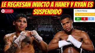 DEVIN HANEY SIGUE INVICTO LE QUITAN DERROTA ANTE RYAN GARCIA QUIEN SE VA 1 AÑO SUSPENDIDO [upl. by Gnouc]