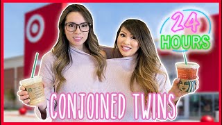 CONJOINED TWIN CHALLENGE FOR 24 HOURS Princess Squad [upl. by Weissmann]