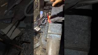 Iron hook and ring hand forging process [upl. by Yankee]