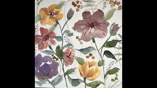 Real Time flowers with new watercolor palette [upl. by Ishmael934]