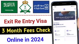 how can check Exit Re Entry Visa Fees From Al Rajhi Bank in 2024 [upl. by Tam]