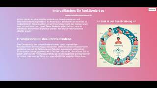 Intervallfasten So funktioniert es [upl. by Rehprotsirhc683]