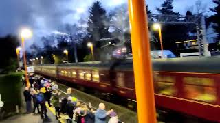 Watching the Flying Scotsman passing through Barnt Green Station on a rare trip 😍 [upl. by Cargian]