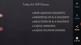 Types of non aqueous solvents amp physical properties of solvents [upl. by Ube445]