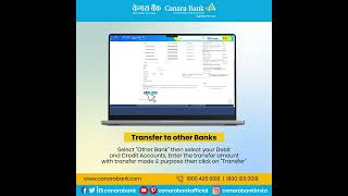 Canara Bank  Fund Transfer Tutorial to other banks [upl. by Giorgio]