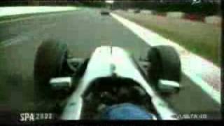 Adelantamiento de Hakkinen a Schumacher en el GP de Bélgica 2000  Hakkinen vs Schumacher en Spa [upl. by Anyat471]