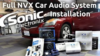 Car Audio Installation  2008 Nissan Altima Full NVX System  Speakers Subs  more [upl. by Dranal356]