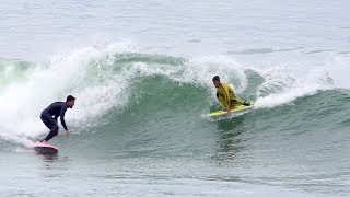 2 KOOKS trip out surfers at LOWERS with tricky party waves [upl. by Brendin]