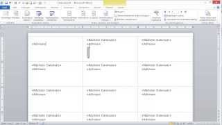 Videoanleitung Erstellen und Drucken von Etiketten mit Word 2010 [upl. by Rothenberg]