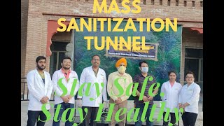 Walk through Mass Sanitization Tunnel by Prof Dr Ashish Baldi Dean Pharmacy MRSPTU Bathinda [upl. by Proudman]