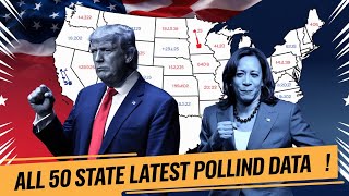 2024 Presidential Race Latest Polling Maps amp Updates for Trump vs Harris Across All 50 States [upl. by Hcurob]