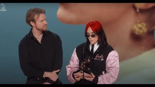 BILLIE EILISH Wins Song Of The Year For quotWHAT WAS I MADE FORquot  2024 GRAMMYs Acceptance Speech [upl. by Aknayirp]