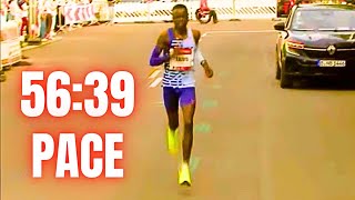 Half Marathon WR Attempt Berlin Half Marathon 2024 Race Highlights [upl. by Motteo576]