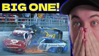 REACTING TO HISTORIC NASCAR CRASHES AT TALLADEGA [upl. by Ariane]