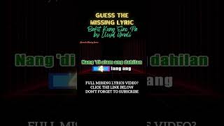 Bakit Kung Sino Pa by Lloyd Umali Missing Lyrics Challenge karaoke missinglyrics hd cover [upl. by Aihgn]