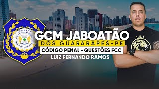 GUARDA MUNICIPAL JABOATÃO DOS GUARARAPESPE  RESOLUÇÃO DE QUESTÕES FCC  DIREITO PENAL [upl. by Sikleb]