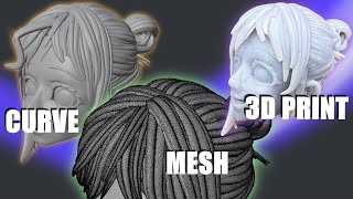 Blender Tutorial for 3D Printing How to Model amp Prepare Hair [upl. by Alekehs91]