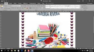 como realizar afiche de publicidad en word 2016 [upl. by Lancaster]