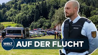 VIER POLIZISTEN ENTWAFFNET Großfahndung im Schwarzwald ohne Erfolg [upl. by Aynna]