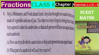 Fraction  Class 6  CBSE Math  NCERT  Chapter 7  Exercise 71 Q 6  CBSE INDIA II [upl. by Analat]