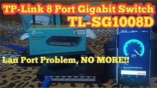 TPLink 8 port gigabit lan switch TLSG1008D Unboxing and Speedtest [upl. by Clara874]