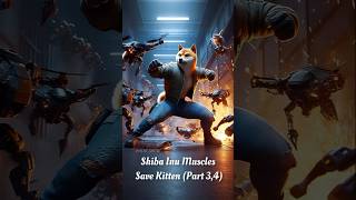 Shiba Inu Muscles Save Kitten 🐾🤟🐾cute dogvideos ShibaInuHachi hachi dog beautiful [upl. by Yolande112]