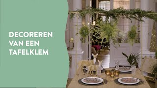 Kersttafel feestelijk aankleden met een tafelklem [upl. by Aeikan]