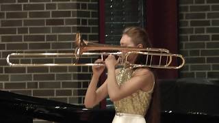 Guy Ropartz  Piece for trombone and piano  Polina Tarasenko Ukraine [upl. by Schweitzer]